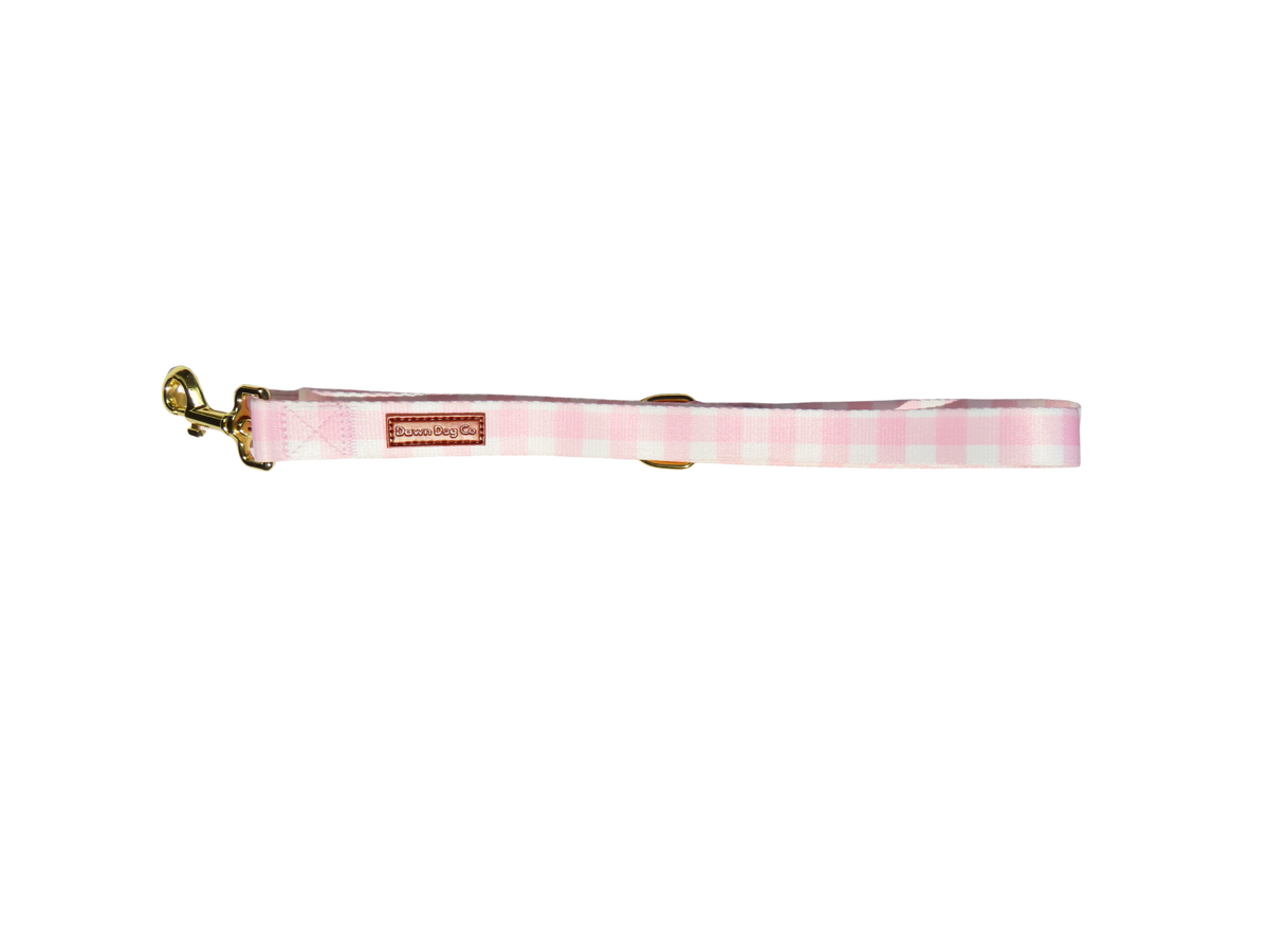 Pink Gingham Leash